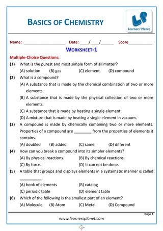 Grade-6-Science-Olympiad Basics of Chemistry