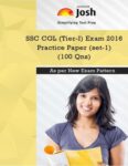 SSC CGL (Tier-I) Exam 2016: Practice Paper