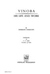 Vinoba - His life and work.