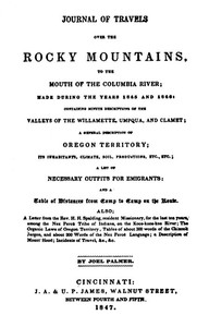 pg46906.cover_.medium.jpg Palmer's Journal of Travels Over the Rocky Mountains, 1845-1846 - Image 1