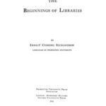 The Beginnings of Libraries