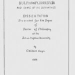On Sulphonfluoresceïn and Some of Its Derivatives