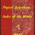 Index of the Project Gutenberg Works of Immanuel Kant