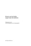 Kennis Van Het Heden, Wegen Naar De Toekomst: Werkprogramma 2003-2005