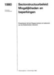 Sectorstructuurbeleid: Mogelijkheden En Beperkingen