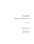 Think D.S.P.: Digital Signal Processing in Python, Version 1.0.9