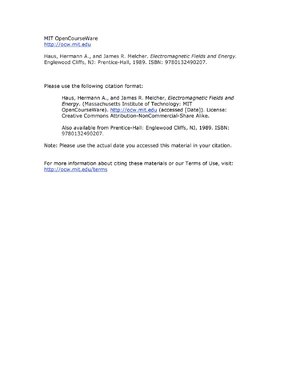 Electromagnetic Fields and Energy