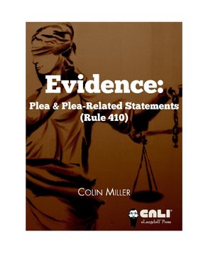 Evidence: Plea and Plea-Related Statements, Rule 410