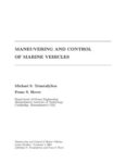 Maneuvering and Control of Marine Vehicles