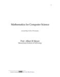 Mathematics for Computer Science
