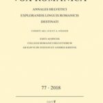 Vox Romanica 77 (2018)