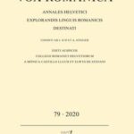 Vox Romanica 79 (2020)