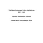 The Thun-Hohenstein University Reforms 1849–1860: Conception – Implementation – Aftermath