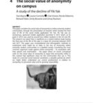 Chapter 4 The social value of anonymity on campus