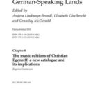 Chapter 8 The music editions of Christian Egenolff