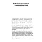 Culture and Development in a Globalizing World