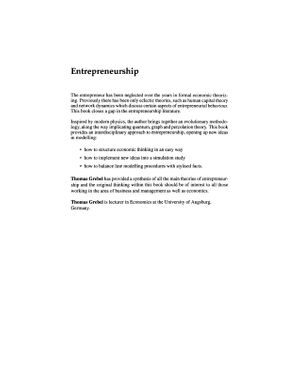 Entrepreneurship