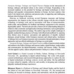 European Heritage, Dialogue and Digital Practices