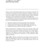 Faith and Secularisation in Religious Colleges and Universities