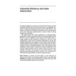 Industrial Efficiency and State Intervention