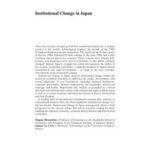 Institutional Change in Japan