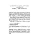 Institutional Frameworks and Labor Market Performance