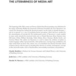 The Literariness of Media Art