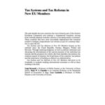 Tax Systems and Tax Reforms in New EU Member States