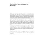 Universities, Innovation and the Economy