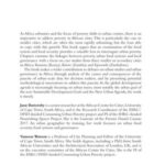 Urban Food Systems Governance and Poverty in African Cities