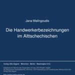 Die Handwerkerbezeichnungen im Alttschechischen