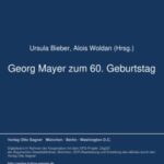 Georg Mayer zum 60. Geburtstag