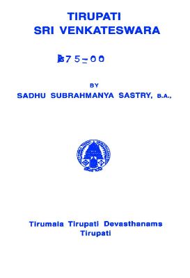 Tirupat Sri Venkateswara